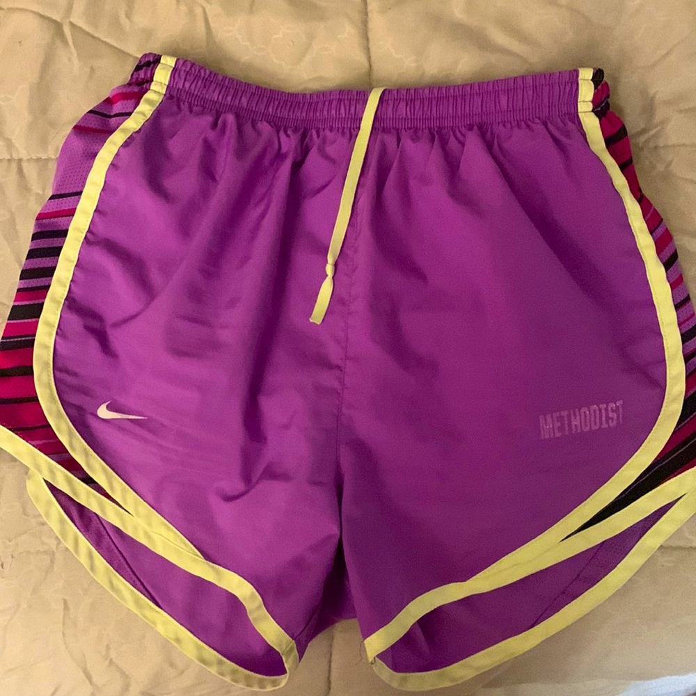 Purple Nike shorts